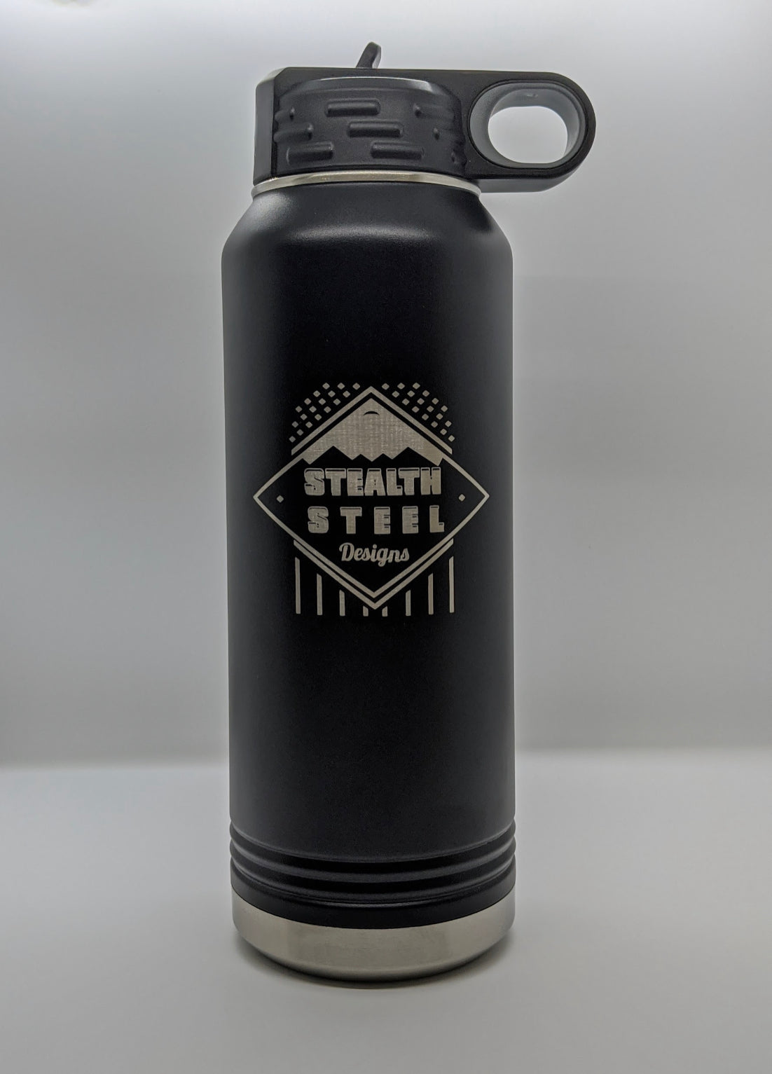34oz Black Painted Stainless Steel Water Bottle – Friends of